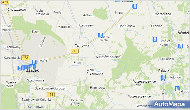 mapa Wilamów-Kolonia, Wilamów-Kolonia na mapie Targeo