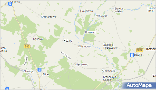 mapa Wilamowo gmina Działdowo, Wilamowo gmina Działdowo na mapie Targeo
