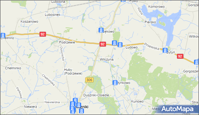 mapa Wilczyna, Wilczyna na mapie Targeo