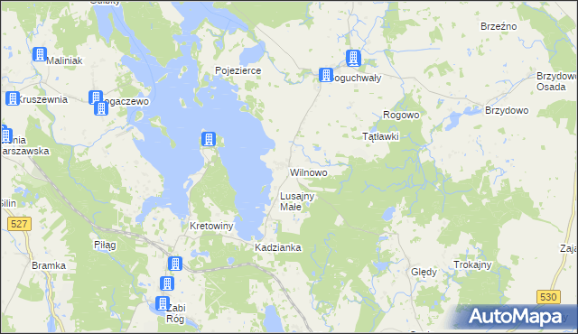 mapa Wilnowo, Wilnowo na mapie Targeo