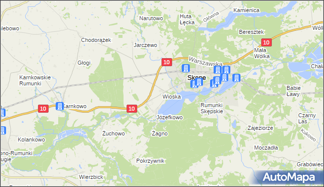 mapa Wioska gmina Skępe, Wioska gmina Skępe na mapie Targeo