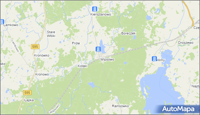 mapa Wipsowo, Wipsowo na mapie Targeo