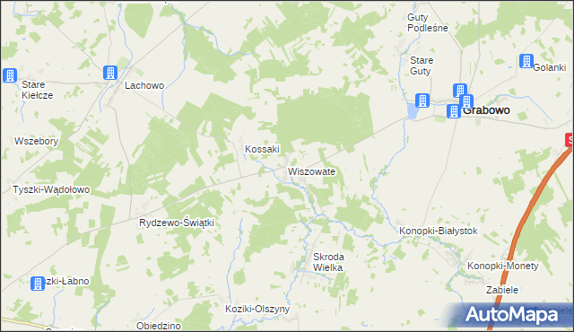 mapa Wiszowate, Wiszowate na mapie Targeo