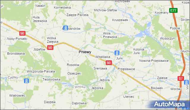 mapa Witalówka, Witalówka na mapie Targeo