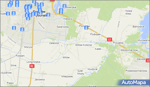mapa Witów-Kolonia, Witów-Kolonia na mapie Targeo