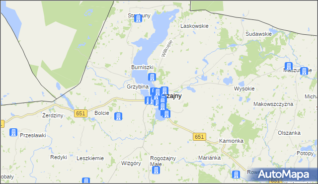mapa Wiżajny, Wiżajny na mapie Targeo