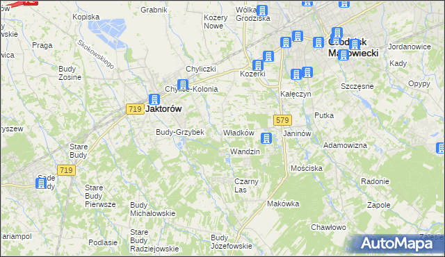 mapa Władków, Władków na mapie Targeo