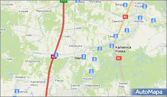 mapa Własna, Własna na mapie Targeo