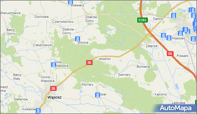 mapa Wodniki, Wodniki na mapie Targeo