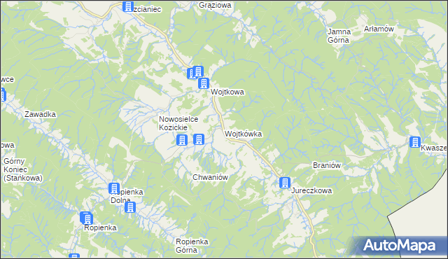 mapa Wojtkówka, Wojtkówka na mapie Targeo