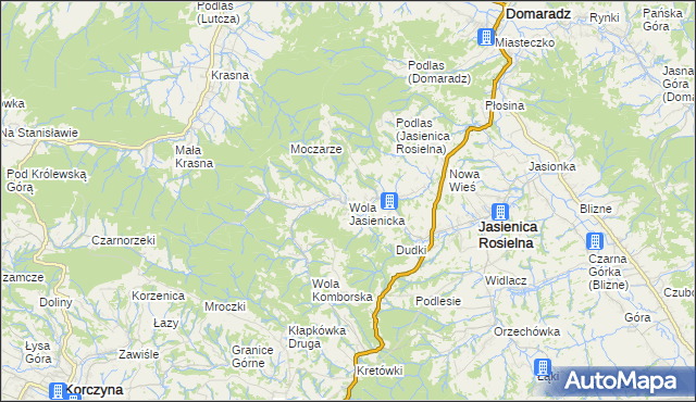 mapa Wola Jasienicka, Wola Jasienicka na mapie Targeo