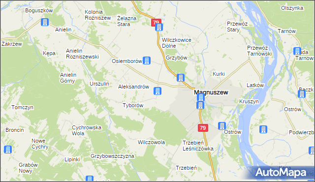 mapa Wola Magnuszewska, Wola Magnuszewska na mapie Targeo