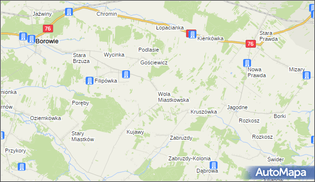 mapa Wola Miastkowska, Wola Miastkowska na mapie Targeo