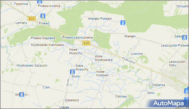 mapa Wola Mystkowska, Wola Mystkowska na mapie Targeo