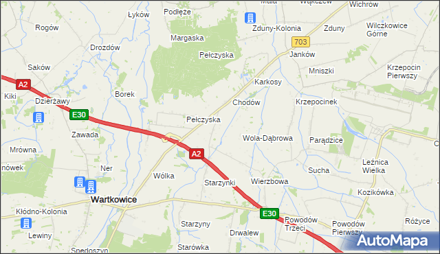 mapa Wola Niedźwiedzia, Wola Niedźwiedzia na mapie Targeo