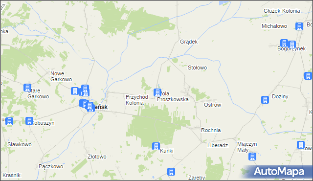 mapa Wola Proszkowska, Wola Proszkowska na mapie Targeo