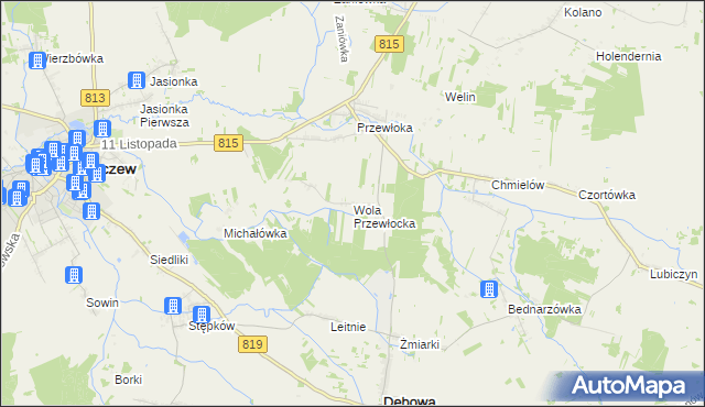 mapa Wola Przewłocka, Wola Przewłocka na mapie Targeo