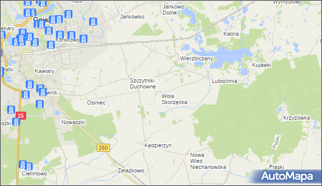 mapa Wola Skorzęcka, Wola Skorzęcka na mapie Targeo