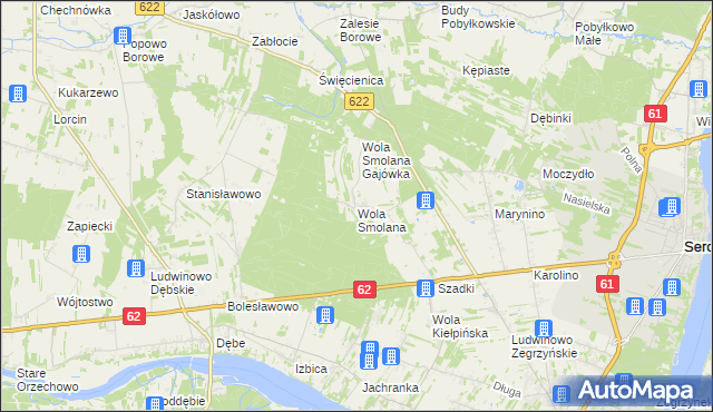 mapa Wola Smolana, Wola Smolana na mapie Targeo