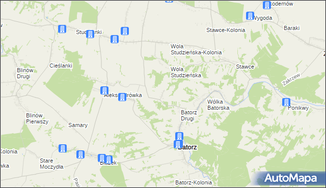 mapa Wólka Batorska-Kolonia, Wólka Batorska-Kolonia na mapie Targeo