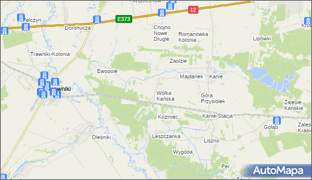 mapa Wólka Kańska, Wólka Kańska na mapie Targeo