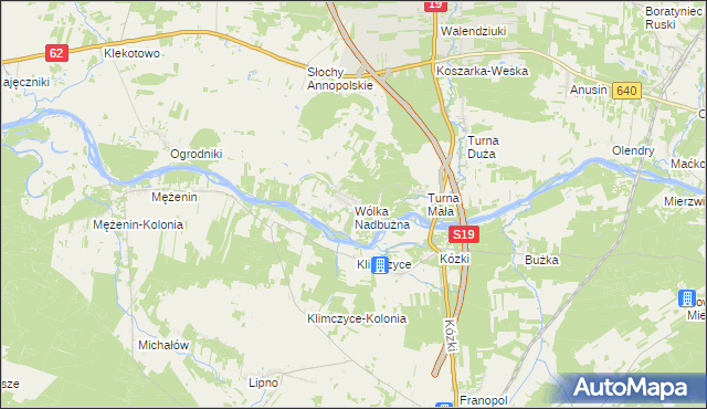 mapa Wólka Nadbużna gmina Siemiatycze, Wólka Nadbużna gmina Siemiatycze na mapie Targeo