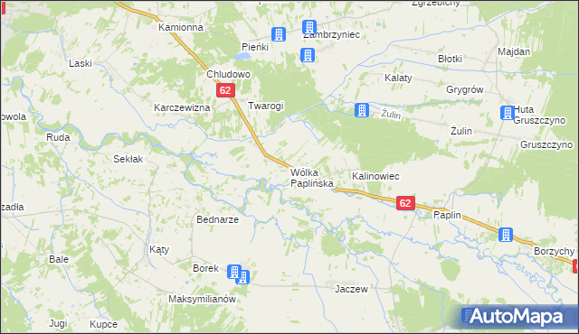 mapa Wólka Paplińska, Wólka Paplińska na mapie Targeo