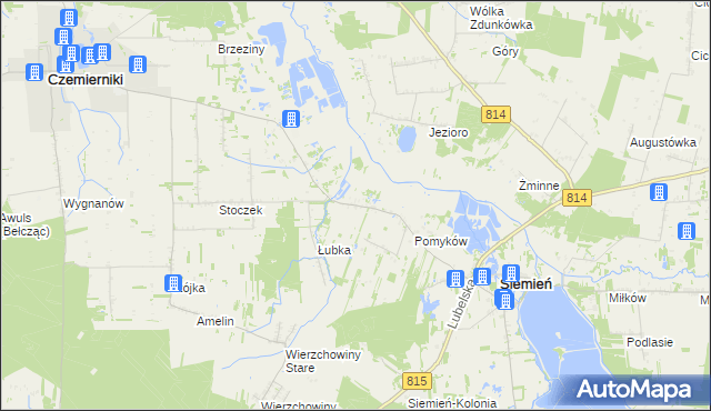 mapa Wólka Siemieńska, Wólka Siemieńska na mapie Targeo