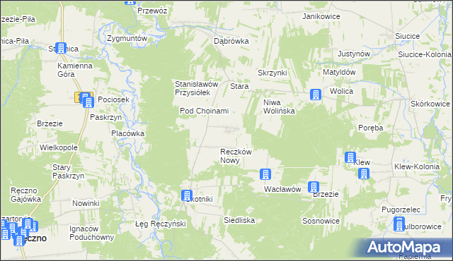 mapa Wólka Skotnicka, Wólka Skotnicka na mapie Targeo