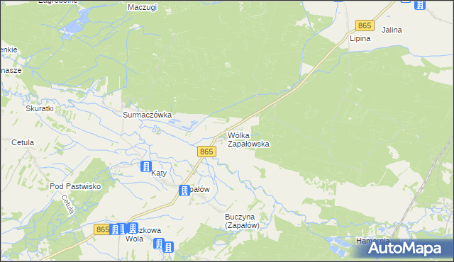 mapa Wólka Zapałowska, Wólka Zapałowska na mapie Targeo