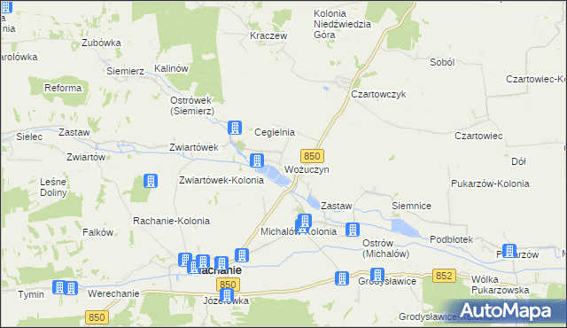 mapa Wożuczyn, Wożuczyn na mapie Targeo