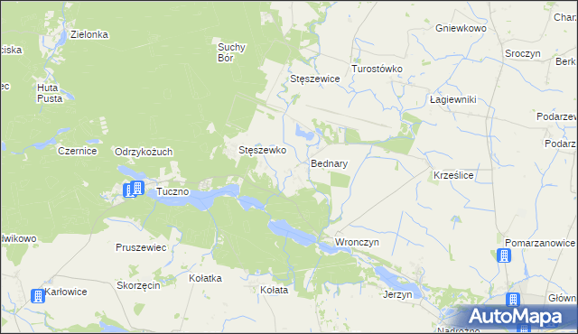 mapa Wronczynek, Wronczynek na mapie Targeo