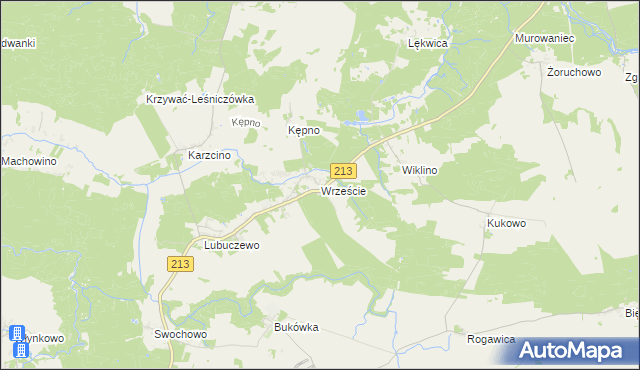 mapa Wrzeście gmina Słupsk, Wrzeście gmina Słupsk na mapie Targeo