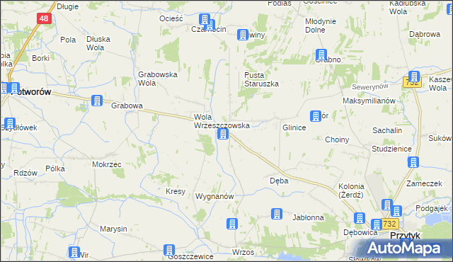 mapa Wrzeszczów, Wrzeszczów na mapie Targeo