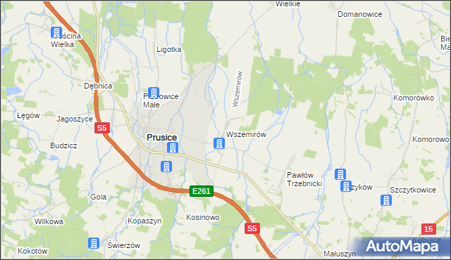 mapa Wszemirów, Wszemirów na mapie Targeo