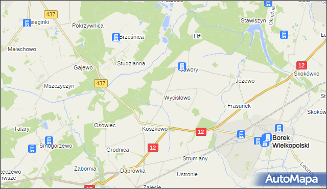 mapa Wycisłowo, Wycisłowo na mapie Targeo