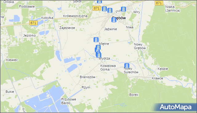 mapa Wydrza, Wydrza na mapie Targeo