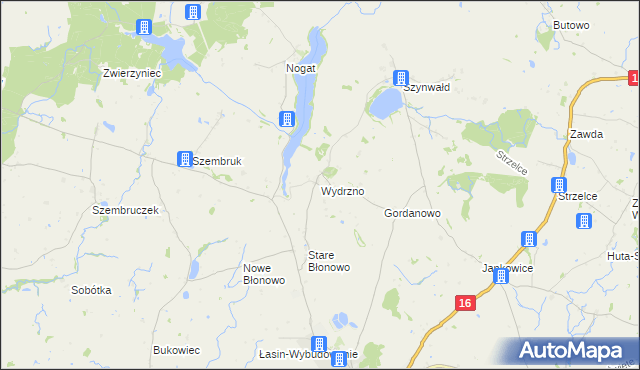 mapa Wydrzno, Wydrzno na mapie Targeo