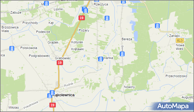 mapa Wygnanka gmina Kąkolewnica, Wygnanka gmina Kąkolewnica na mapie Targeo