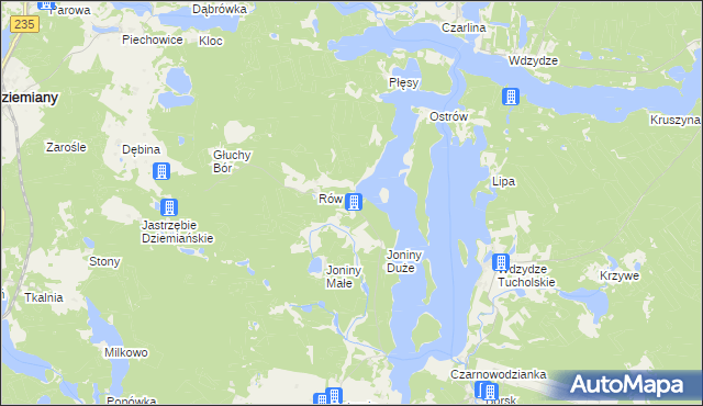 mapa Wygoda gmina Karsin, Wygoda gmina Karsin na mapie Targeo