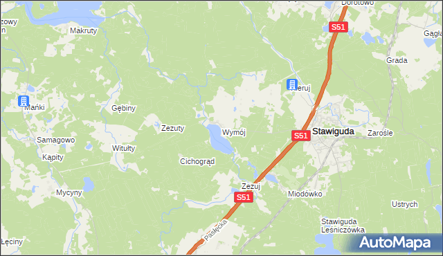 mapa Wymój, Wymój na mapie Targeo