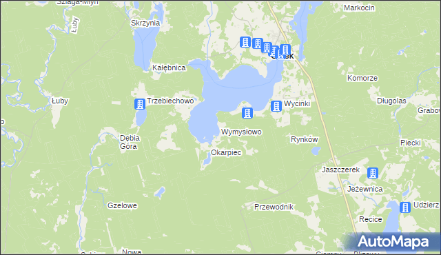 mapa Wymysłowo gmina Osiek, Wymysłowo gmina Osiek na mapie Targeo