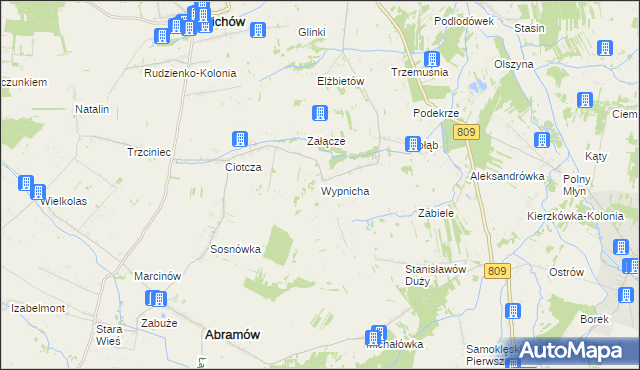 mapa Wypnicha, Wypnicha na mapie Targeo