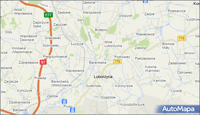 mapa Wysiołek Luborzycki, Wysiołek Luborzycki na mapie Targeo
