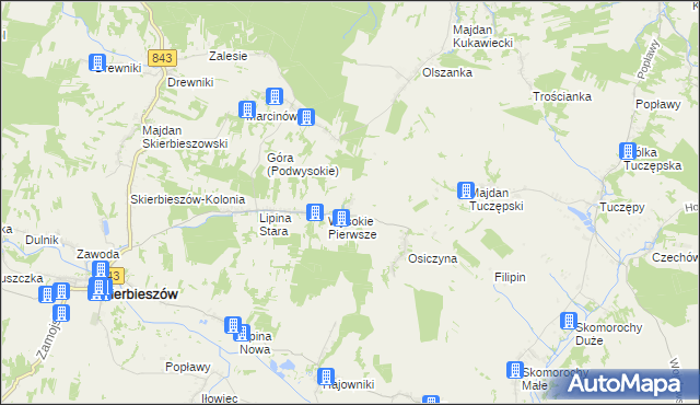 mapa Wysokie Drugie, Wysokie Drugie na mapie Targeo