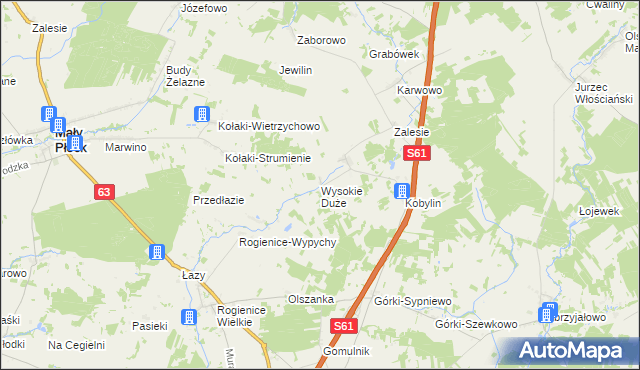 mapa Wysokie Duże, Wysokie Duże na mapie Targeo