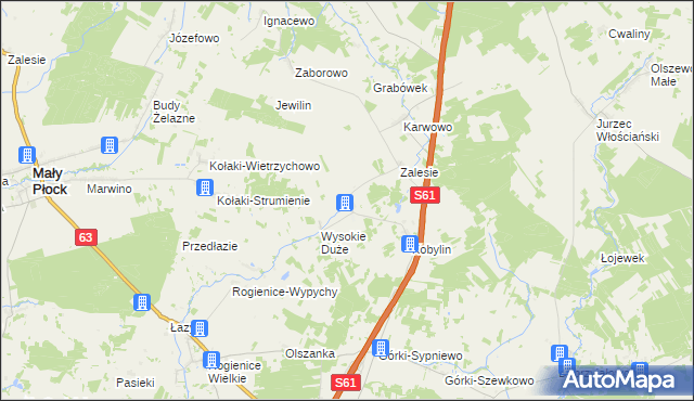 mapa Wysokie Małe, Wysokie Małe na mapie Targeo