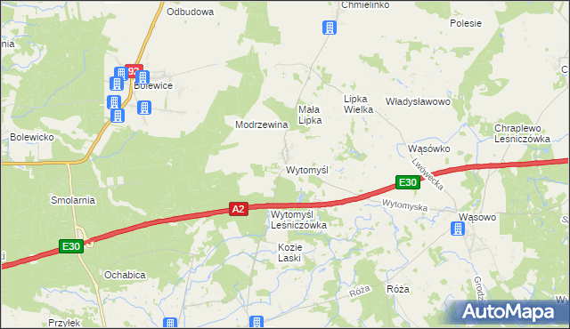 mapa Wytomyśl, Wytomyśl na mapie Targeo