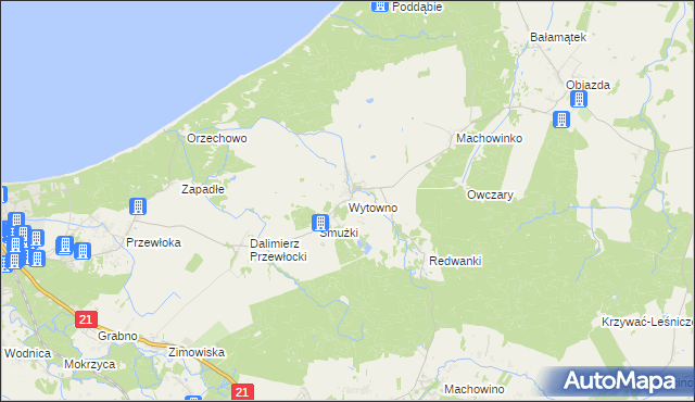 mapa Wytowno, Wytowno na mapie Targeo