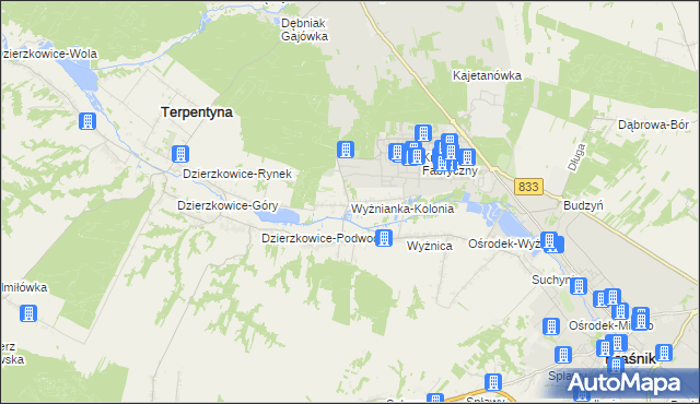 mapa Wyżnianka-Kolonia, Wyżnianka-Kolonia na mapie Targeo
